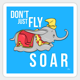 Flying Elephant Ride Sticker